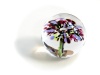 Large Purple and Red Flower Paperweight